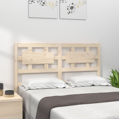 VidaXL Uzglavlje za krevet 185,5 x 4 x 100 cm od masivne borovine Slike