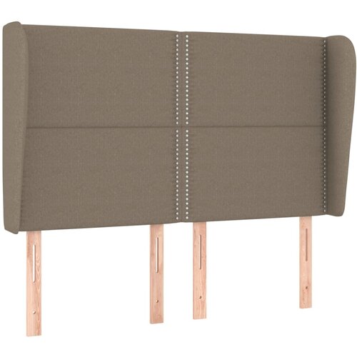 Maison Chic posteljno vzglavje - vzglavna omarica - nočna omarica z ušesi taupe 147x23x118/128 cm blago, (21710547) Cene