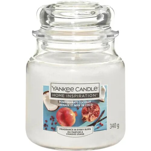 Yankee Candle Home Inspiration sveča v kozarcu Pomegranate Coconut - Medium Cene
