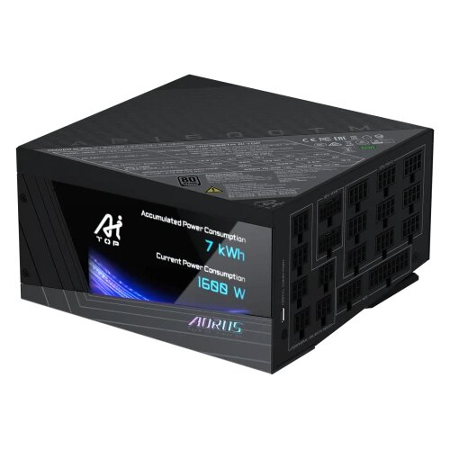 Gigabyte aorus P1600W 80+ titanium modular pcie 5.1 ai top GP-AP1600TM ai top Slike
