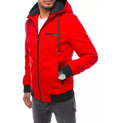 DStreet Red men's hooded jacket TX4074 Slike