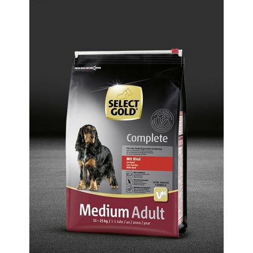 Select Gold dog complete medium adult beef 12kg Cene