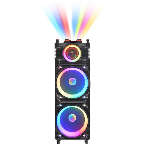  Zvučnik Bluetooth NDR-1526 100W 2x15 sa dva mikrofona crni Slike