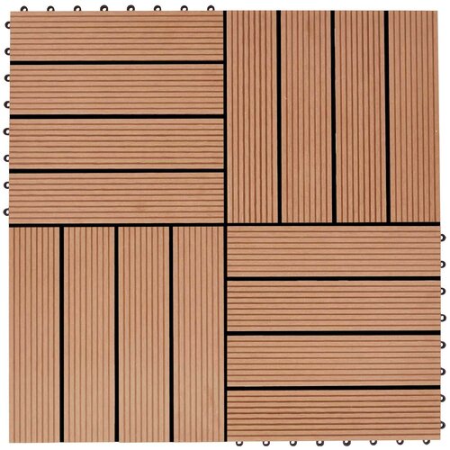  Pločice za decking 11 pcs Tikovina 30 x 30 cm Slike