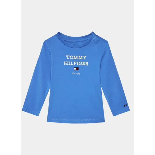 Tommy Hilfiger Bluza Logo KN0KN01760 Modra Regular Fit