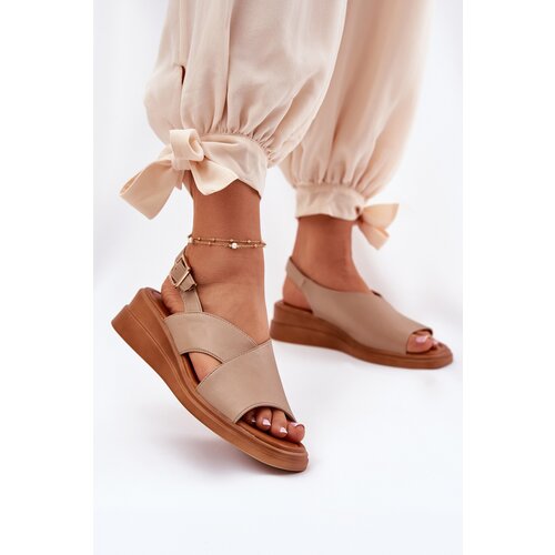 Boto Women's Wedge Sandals Made Of Eco Leather Beige Quilara Cijene