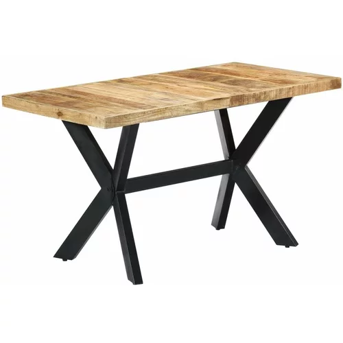  Blagovaonski stol od masivnog grubog drva manga 140x70x75 cm