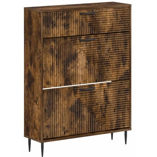  Ormar za cipele HAARLEM 78 x 24 x 103 cm Konstruirano drvo - Dimljeni hrast Cene