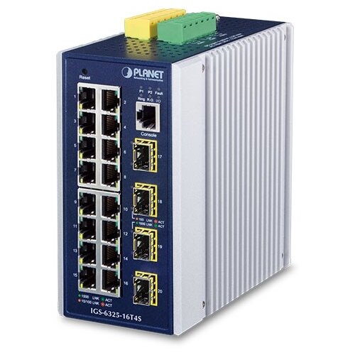Planet IGS-6325-16T4S network switch Managed L3 Gigabit Ethernet (10 /100 /1000) Blue, Grey Slike