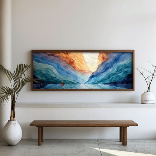 WALLXPERT FAH157-120 Multicolor Decorative Framed MDF Painting Cene
