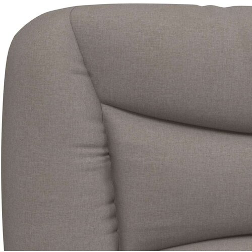 VidaXL Okvir za krevet s uzglavljem smeđesivi 200 x 200 cm od tkanine Slike