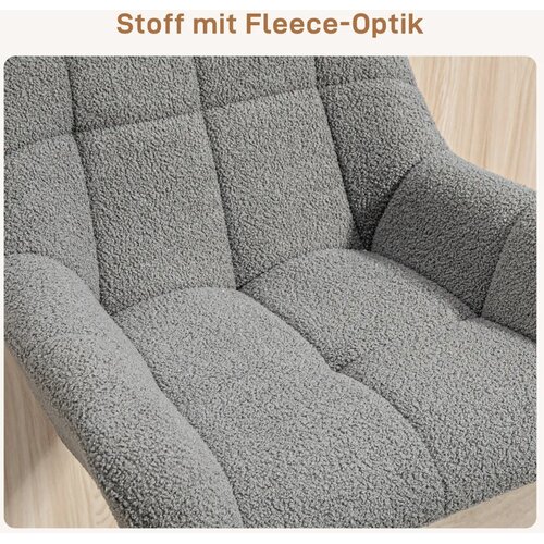  Set od 2 barske stolice retro dizajn podesiva visina izgled flisa siva + crna Slike
