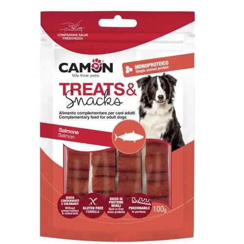 Camon Treats&Snacks posladek mesna plo&scaron;čica, losos - 100 g Cene