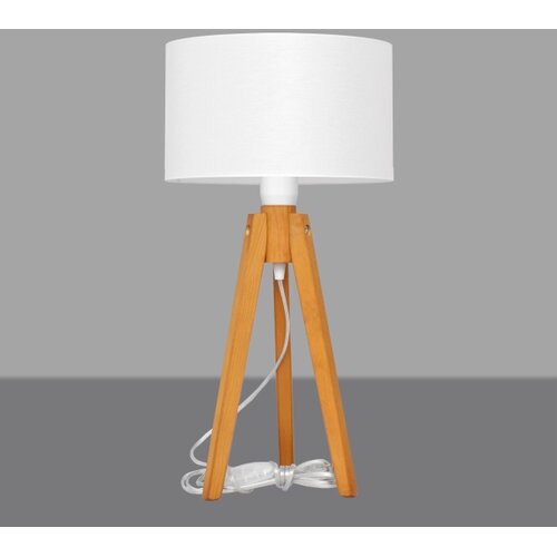  Stona lampa ALBA 1xE27/15W/230V bela/hrast Slike