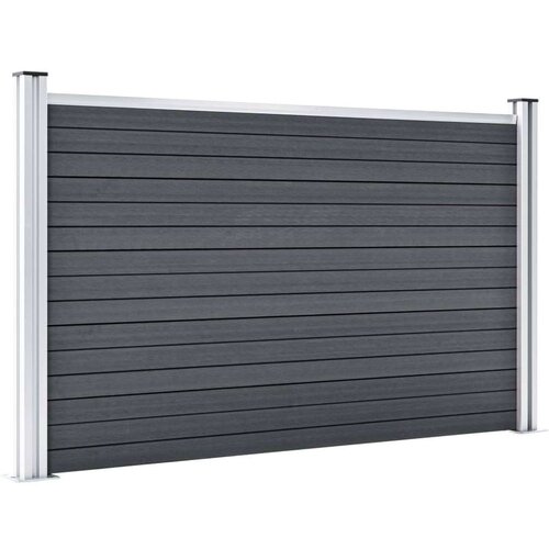  Ograda od WPC-a 699 x 106 cm siva Slike