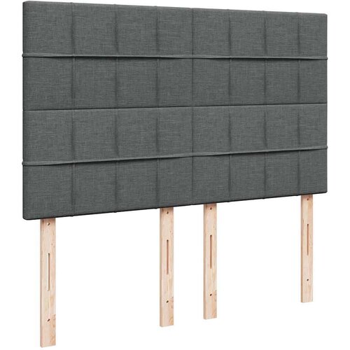 VidaXL otomanski krevet s madracem tamnosivi 140x190cm od tkanine Slike