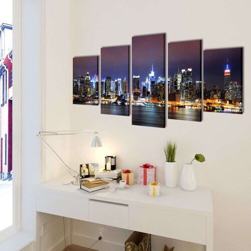  Zidne Slike na Platnu s Printom New York 100 x 50 cm Slike