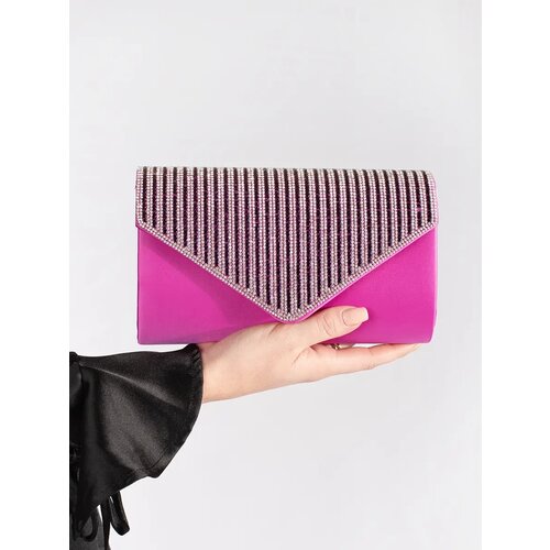 Shelvt Purple small clutch bag decorated with crystals Cene