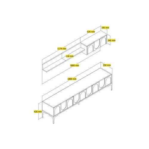 Hanah home TV komoda Lyon 2 845HCT5583 Cene