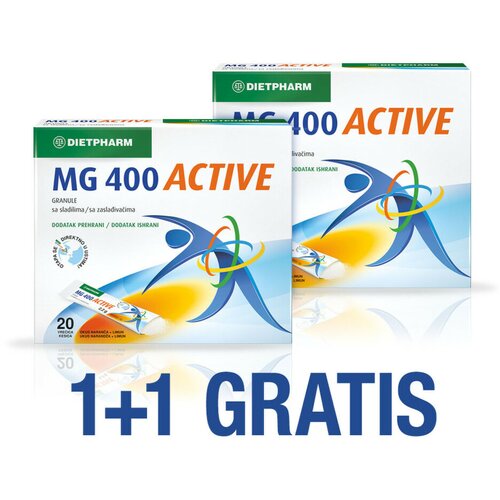 Dietpharm magnezijum 400 active 20 kesica 1+1 gratis Cene