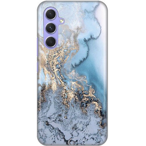 silikonska maska za Samsung A546B Galaxy A54 5G Blue Gold Marble Print šarena Slike