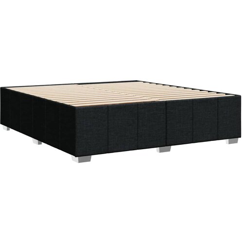  Okvir za krevet bez madraca crni 200x200 cm od tkanine Slike