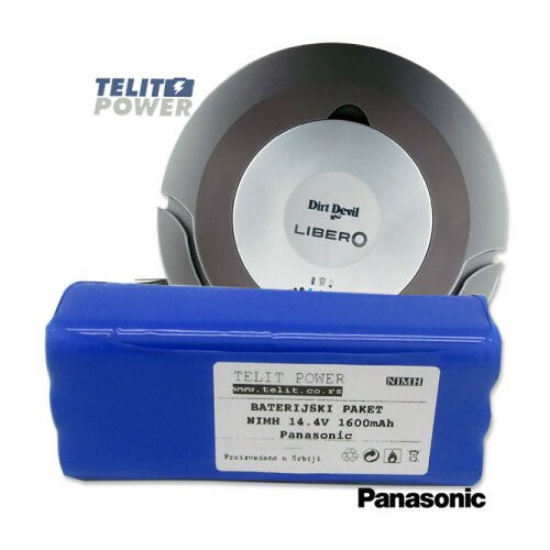 TelitPower baterija NiMH 14.4V 1600mAh Panasonic za Dirt Devil Libero M606 robot usisivać ( P-1079 ) Slike