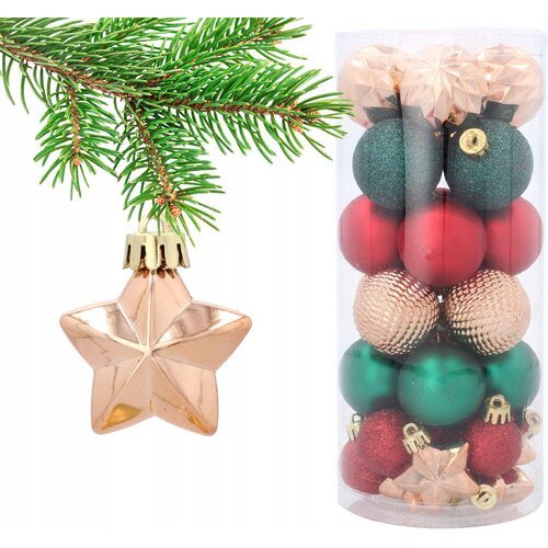 Molarem Home Set od 32 božićne kuglice u klasičnim blagdanskim bojama Slike