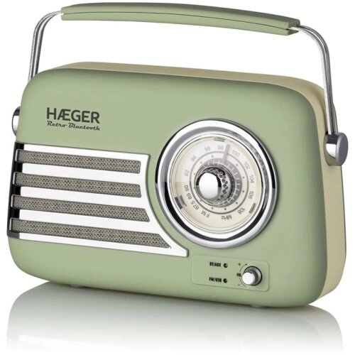 Haeger RB-GRE.001A RETRO FM RADIO BLUETOOTH, USB, AUX 5W ZELENI Cene