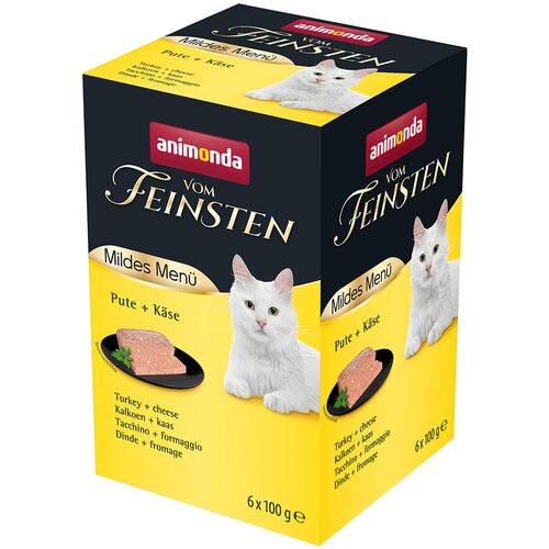 Animonda Varčno pakiranje vom Feinsten Mildes Men&amp;uuml; Adult 36 x 100 g - Puran &amp;amp; sir Slike