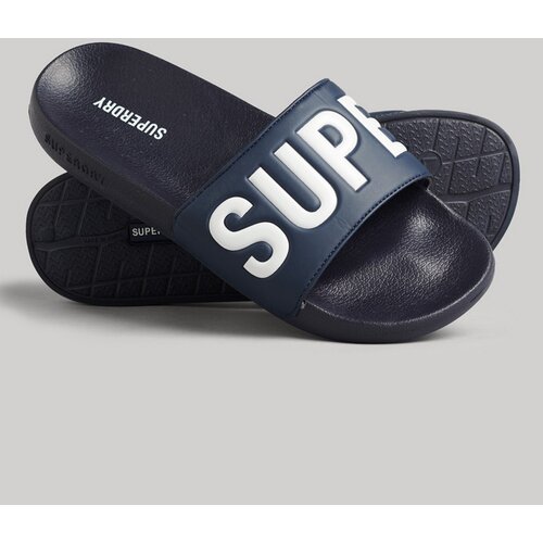 Superdry Natikači Code Core Pool Slide Modra Slike