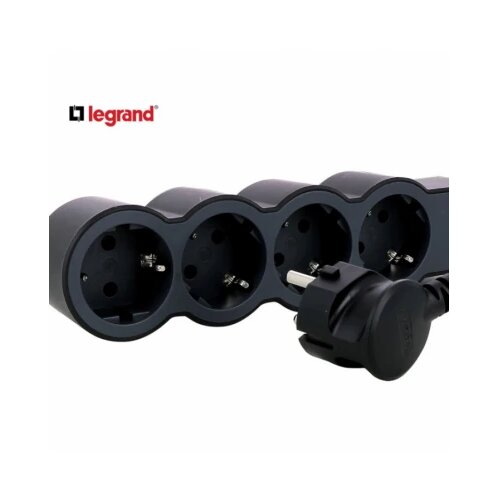 Legrand 694570 produžni blok 4X2P+E 5M (crna/t.siva) Slike