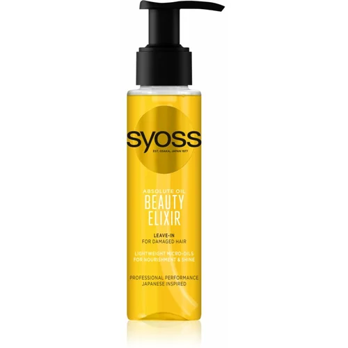 Syoss Repair Beauty Elixir oljna nega za poškodovane lase 100 ml