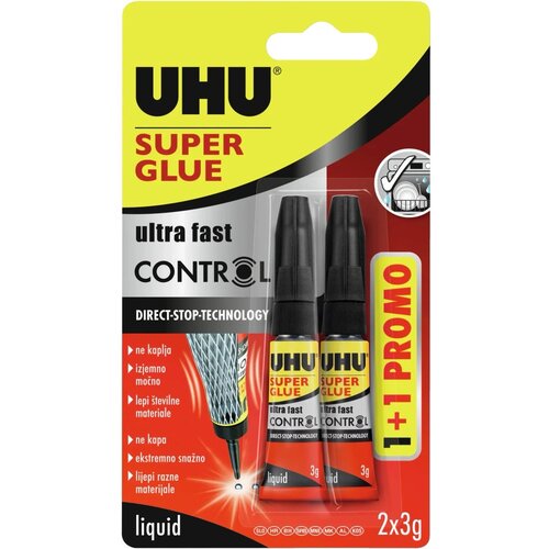 Uhu 2 x 30 g Sekundno lepilo Control 1+1 Slike