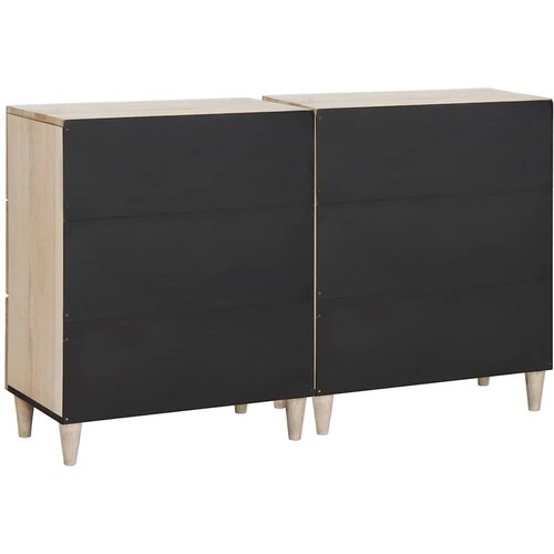  Kreveta 2 pcs Bijelo 120 x 33,5 x 75 cm masivno drvo manga Slike