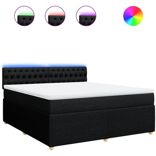 Maison Chic Box spring postelja - Vzmetna postelja z vzmetnico črna 180x200 cm blago SL11317, (21884665) Cene