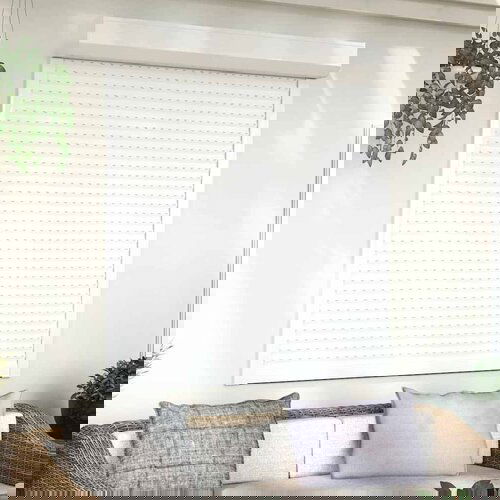 vidaXL rolete iz aluminija 130x140 cm bele Cene