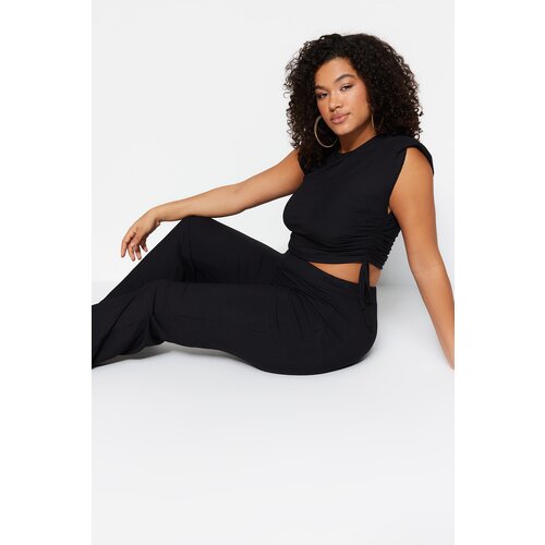 Trendyol Curve Plus Size Blouse - Black - Fitted Slike