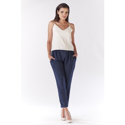 Awama Woman&amp;#039;s Pants A186 Navy Blue Slike