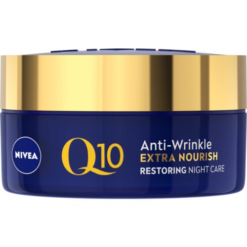 Nivea Q10 Power Anti-Wrinkle + Extra Nourishing negovalna nočna krema proti gubam 50 ml za ženske Slike