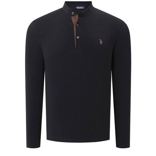 Dewberry V4009 MENS SWEATSHIRT-PLAIN BLACK Slike