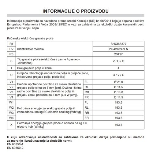 Hansa BHCI66377 ugradna ploča Slike