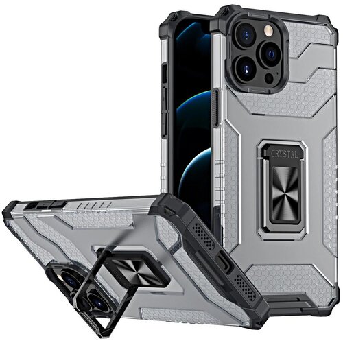 HURTEL Etui ovitek Crystal Ring Armor za iPhone 12 Pro črn, (21128995) Cene