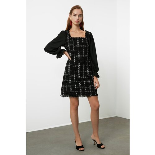 Trendyol Black Tweed Dress Slike