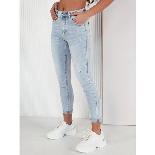 DStreet Spodnie damskie jeansowe AGOST niebieskie Slike