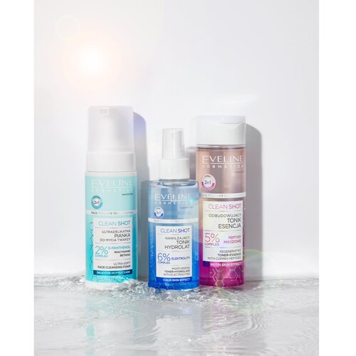 Eveline Cosmetics Clean Shot 6% Electrolyte Complex hidratantni toner 150 ml Slike