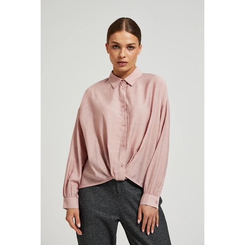 Moodo Women&amp;#039;s shirt with asymmetrical hem - pink Slike