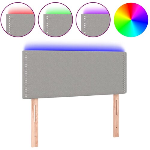  LED uzglavlje svjetlosivo 100x5x78/88 cm od tkanine Slike