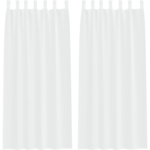 vidaXL Zavese z zavesami 2 pcs Bela 140 x 260 cm Poliester Cene