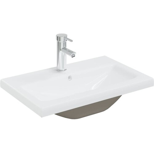 VidaXL Vgradni umivalnik s pipo 61x39x18 cm keramičen bel, (21409370) Slike